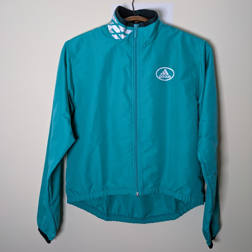 Vintage Retro adidas Teal Windbreaker Jacket